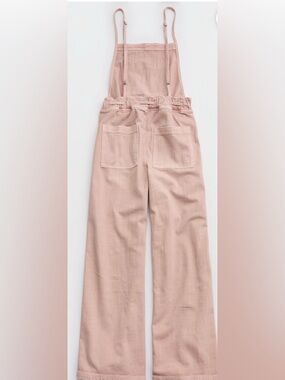 Aerie lace through Overalls in Blush Pink